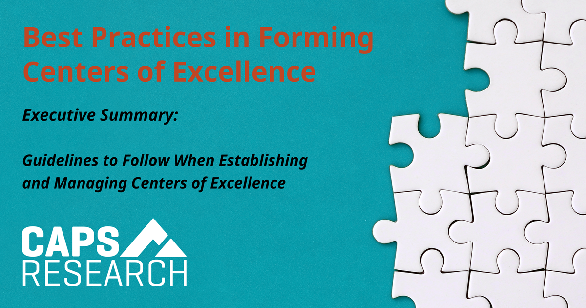 CAPS Research Article - Best Practices in forming Centers of Excellence